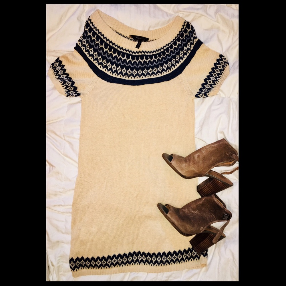 BCBG MaxAzria Short Sleeve Sweater Dress forSpring